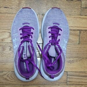 Under Armour Women's Purple and White Sneakers